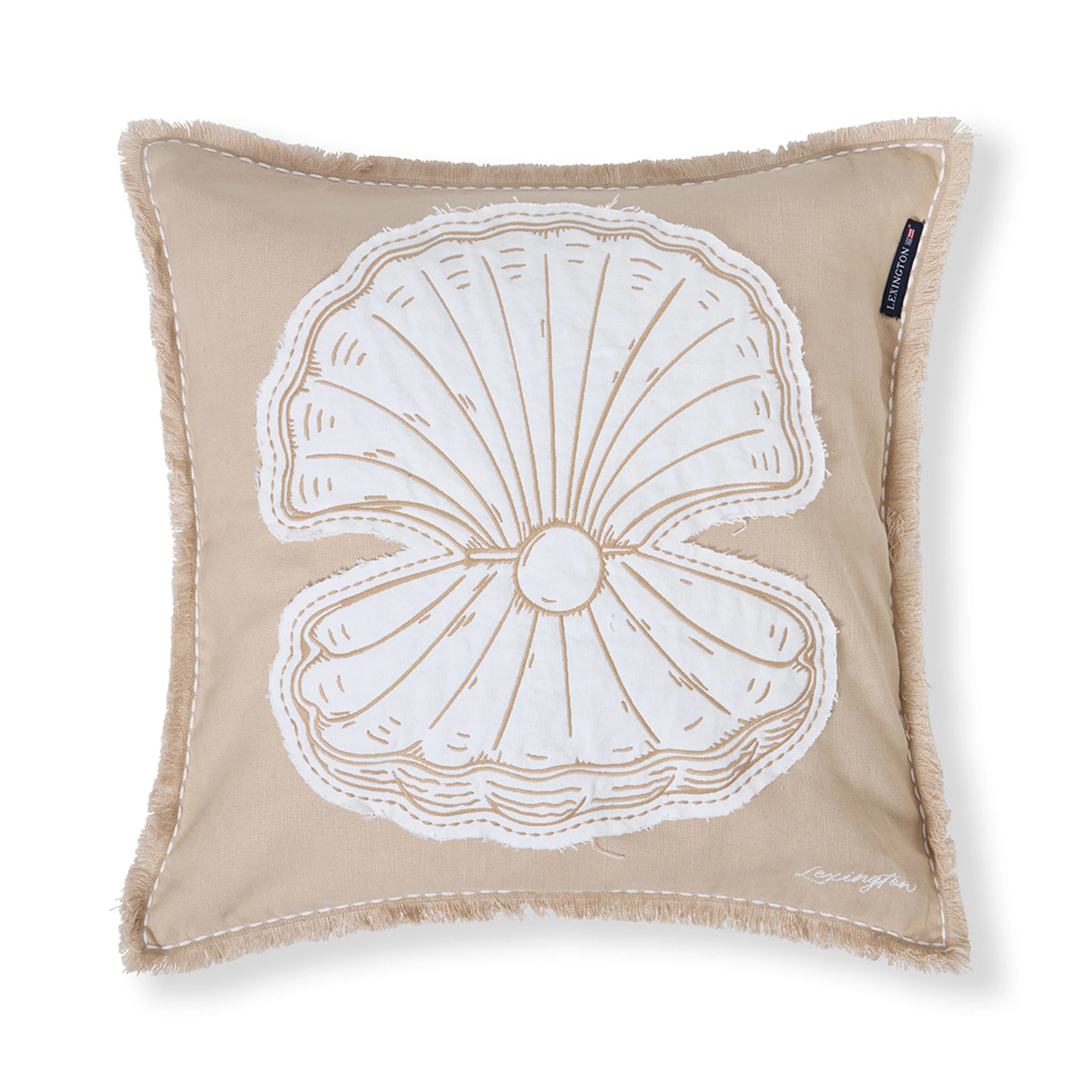 Lexington Kudde 50x50 Cm Beige - Prydnadskuddar & Fodral Bomull Vit