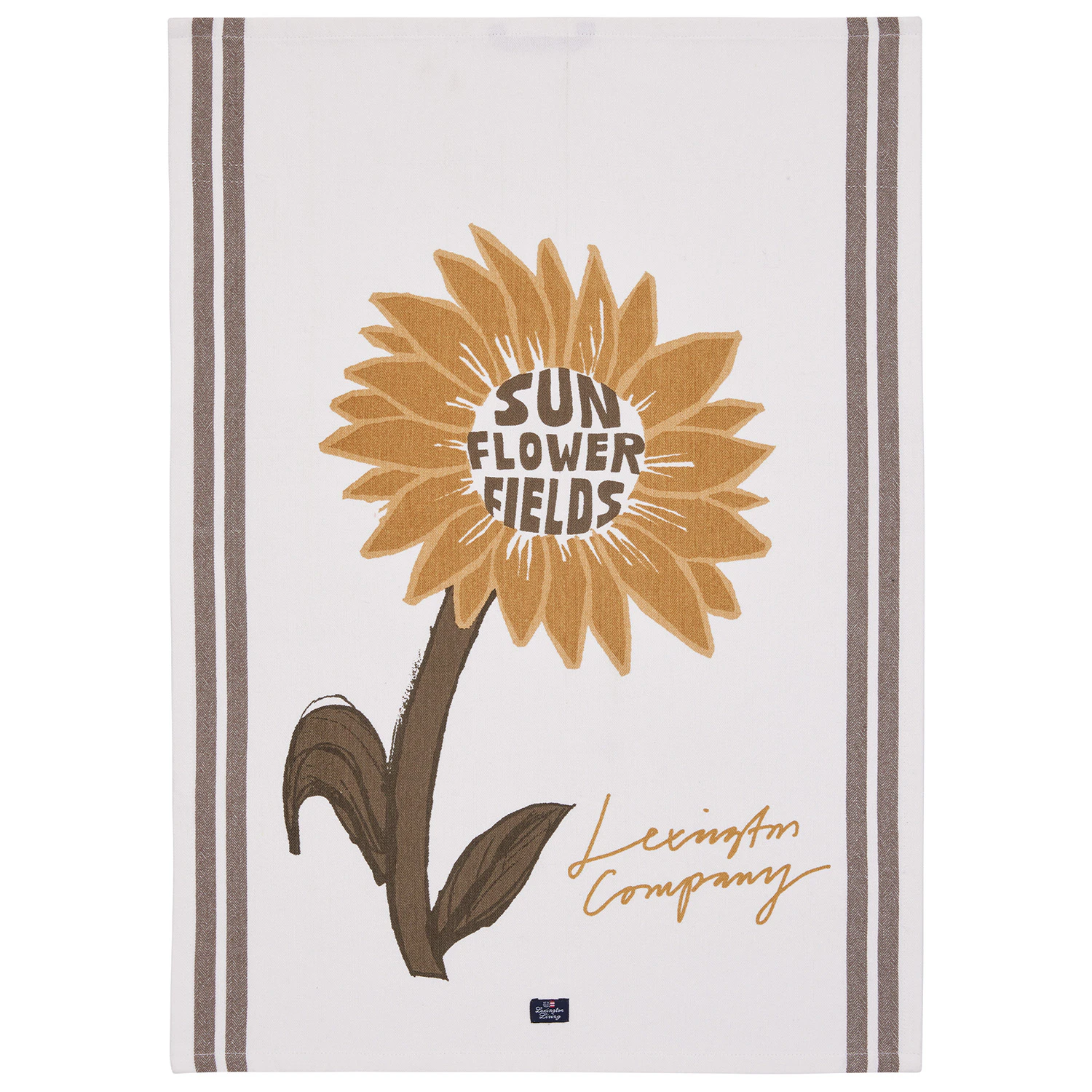 Lexington Sun Flower Kökshandduk 50x70 Cm - Kökshanddukar Ekologisk Bomull Vit