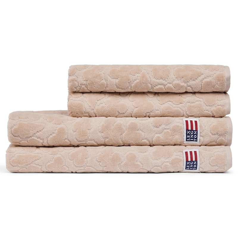 Velour Jacquard Leaves Handduk 50x70 cm