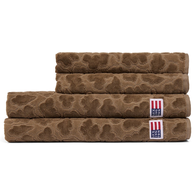 Velour Jacquard Leaves Handduk 70x130 cm