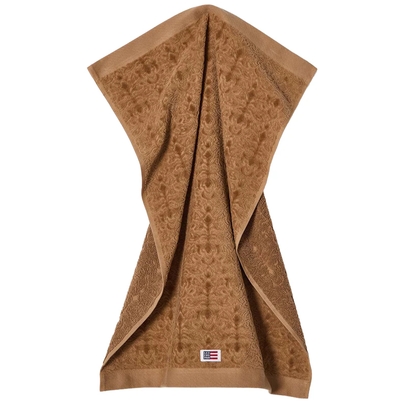Jacquard Velourhandduk 30x50 cm, Fudge