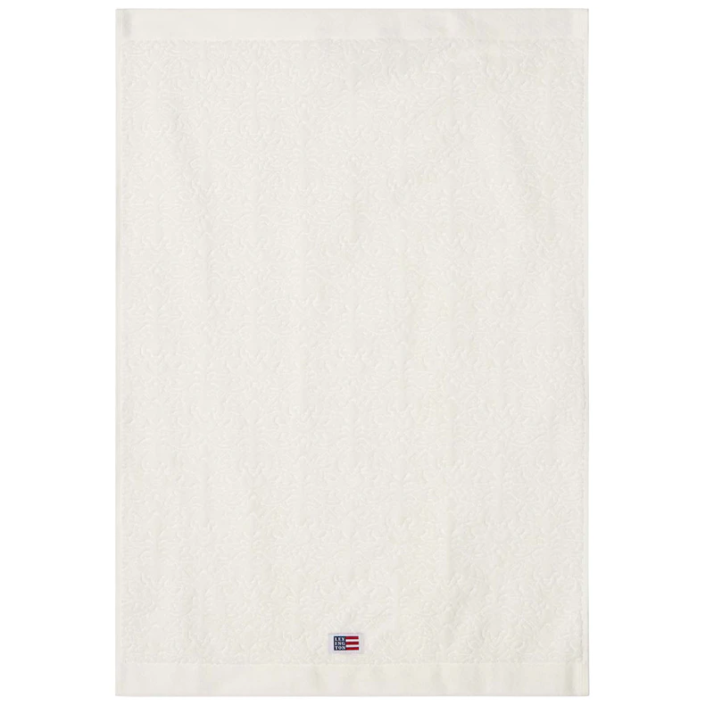 Jacquard Velourhandduk 50x70 cm, Snövit