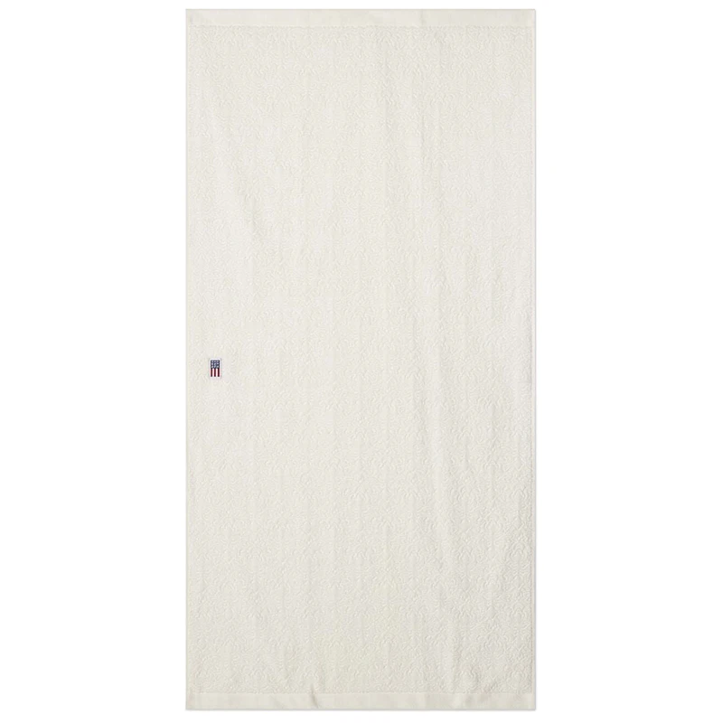 Jacquard Velourhandduk 70x130 cm, Snövit