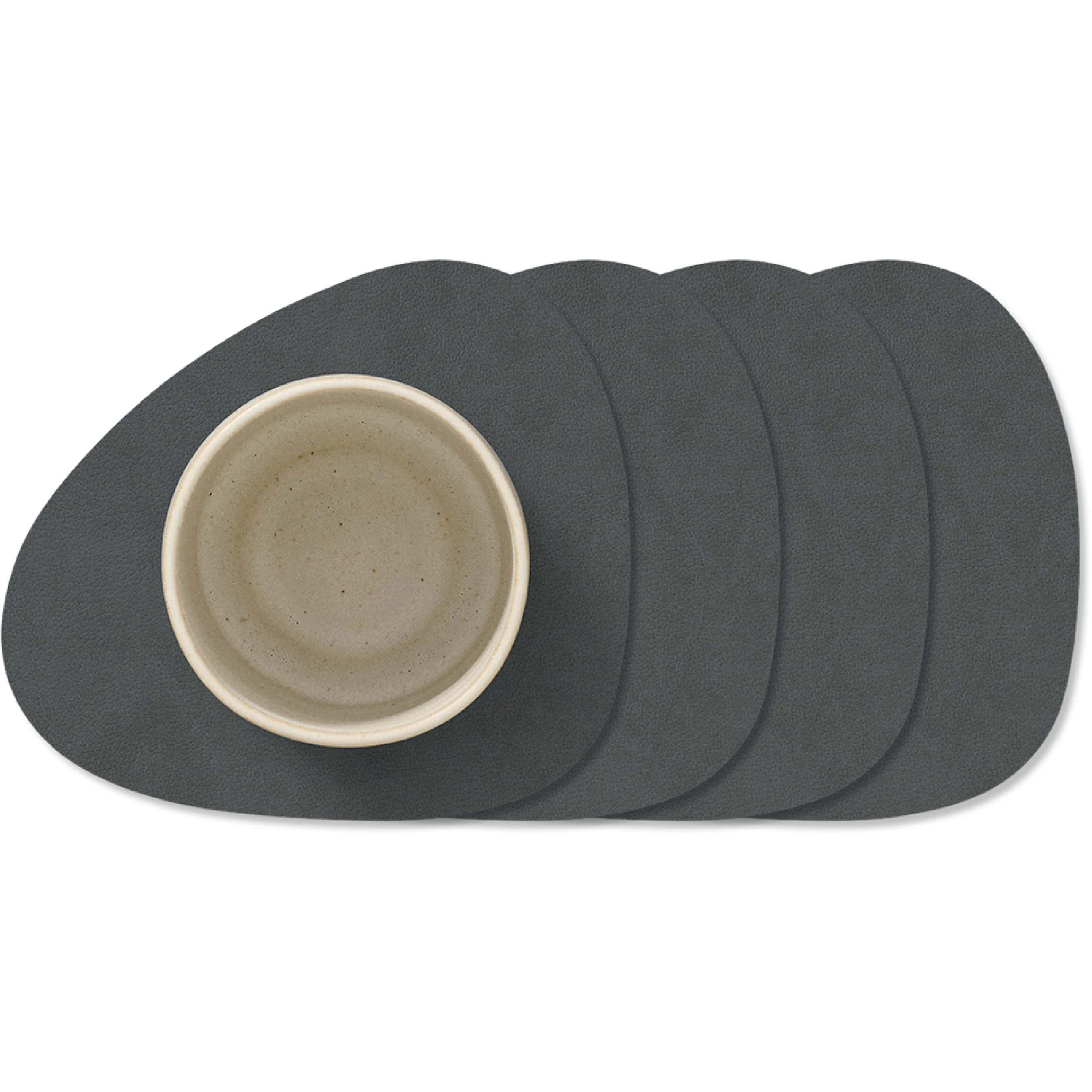 Lind Dna Curve Nupo Glasunderlägg 4-pack - Bordstabletter & Glasunderlägg Gummi Antracit
