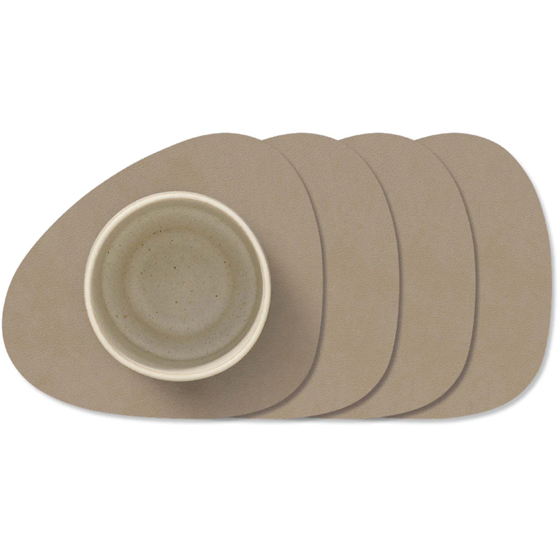 Curve Nupo Glasunderlägg 4-pack, Clay Brown