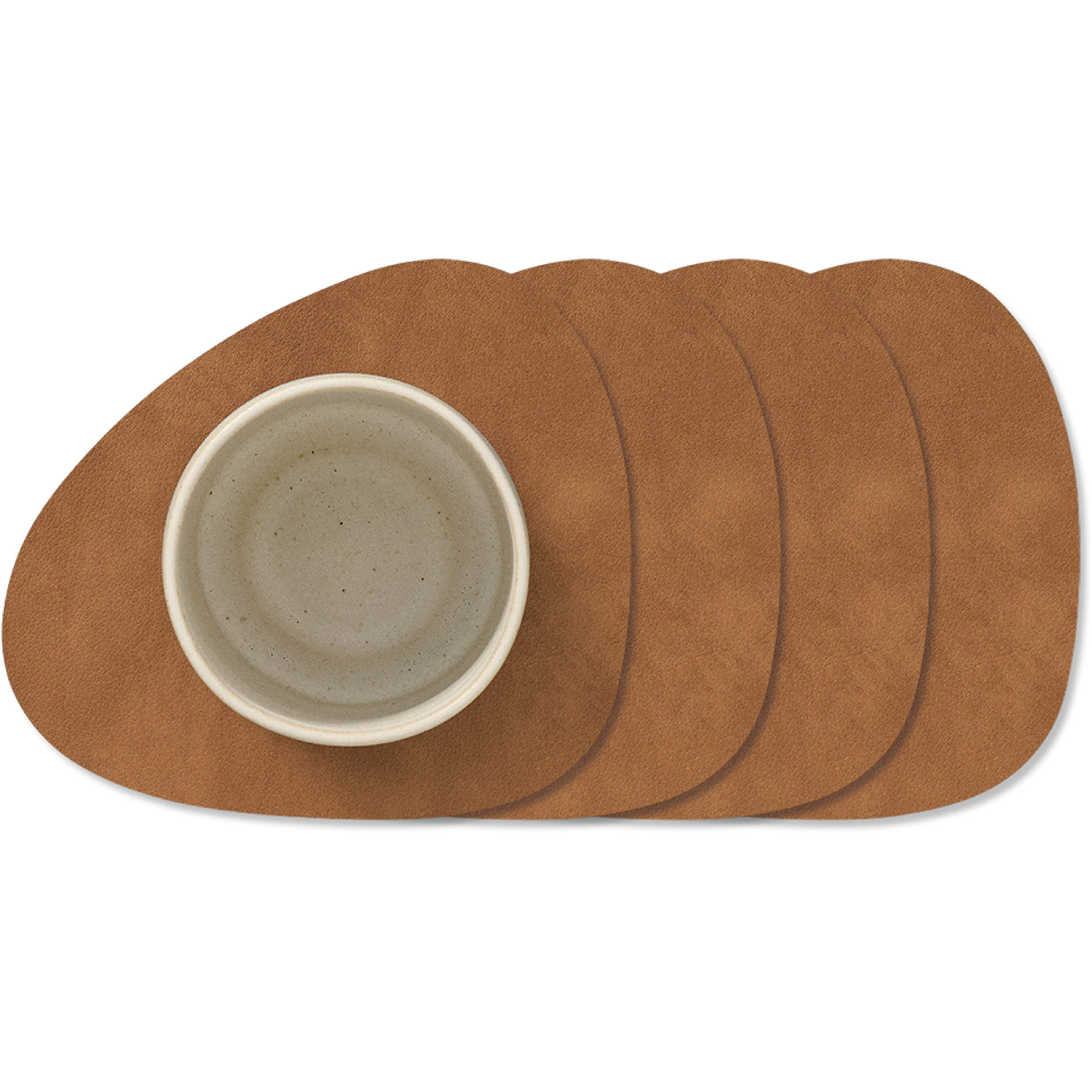 Lind Dna Curve Nupo Glasunderlägg 4-pack - Bordstabletter & Glasunderlägg Gummi Natur