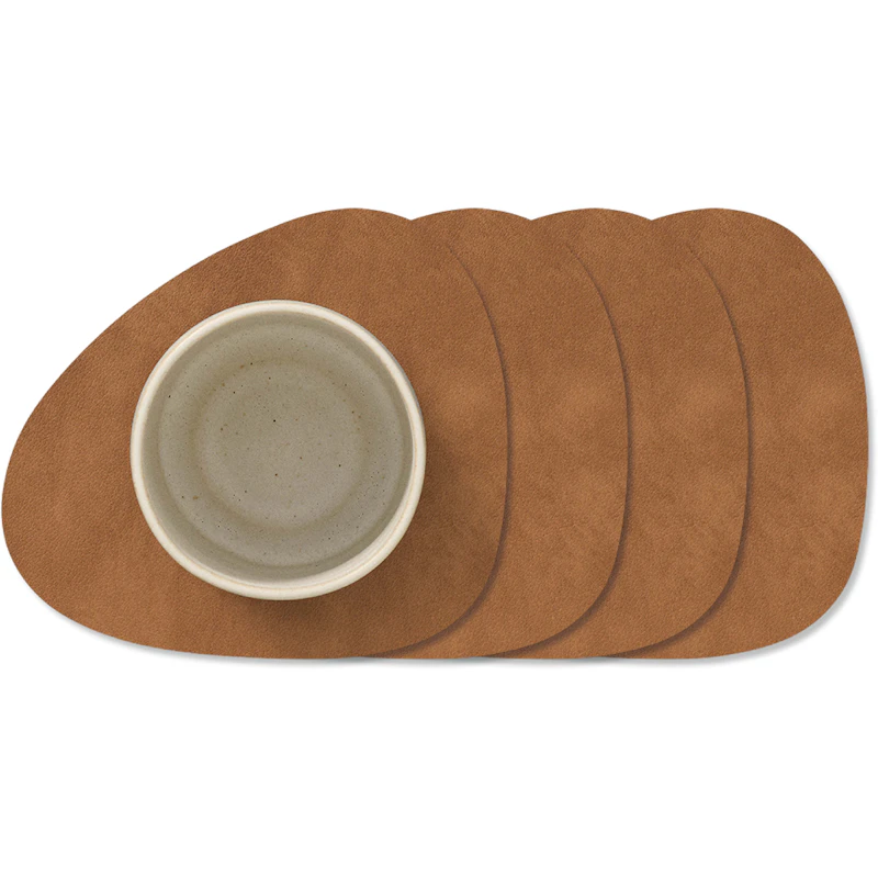 Curve Nupo Glasunderlägg 4-pack, Natur