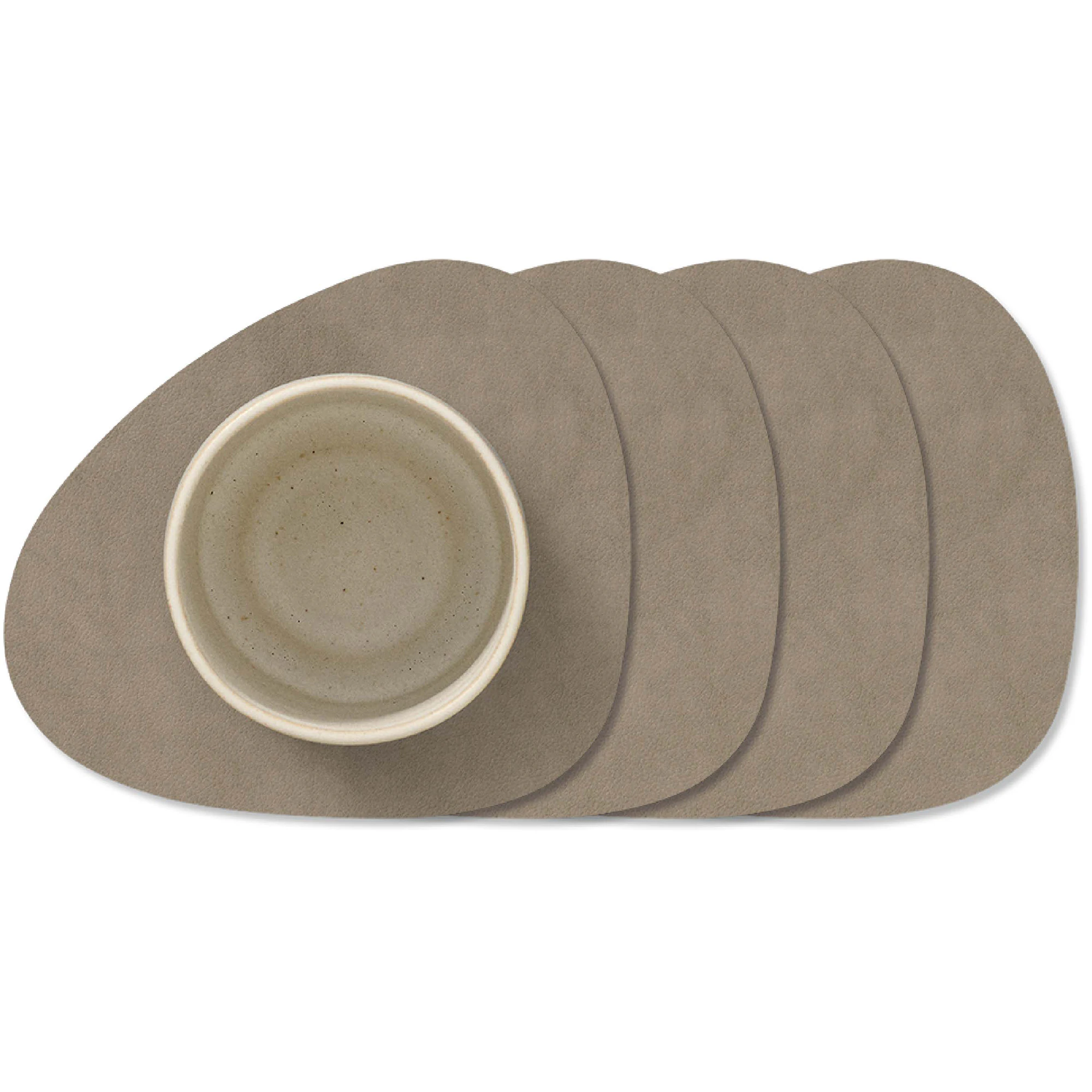 Lind Dna Curve Nupo Glasunderlägg 4-pack - Bordstabletter & Glasunderlägg Gummi Nomad Grey