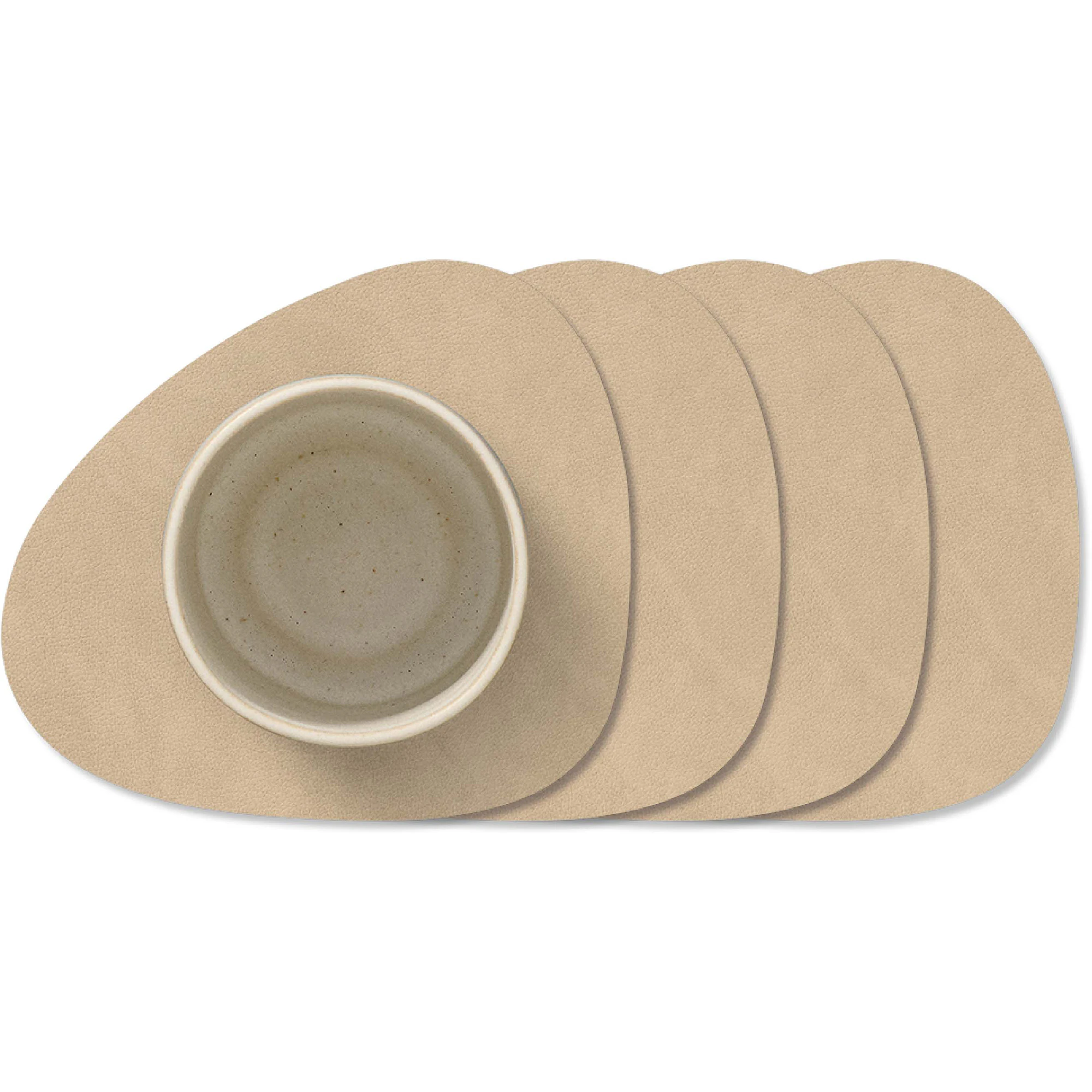 Lind Dna Curve Nupo Glasunderlägg 4-pack - Bordstabletter & Glasunderlägg Gummi Sand