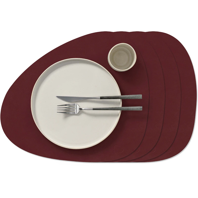 Curve L Nupo Bordstablett 4-pack, Burgundy