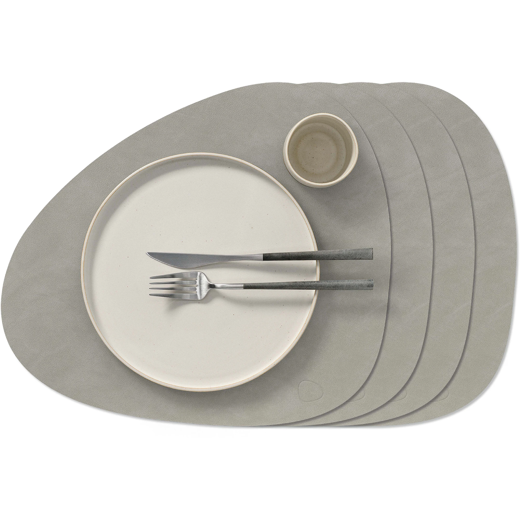 Lind Dna Curve L Nupo Bordstablett 4-pack - Bordstabletter & Glasunderlägg Gummi Ljusgrå