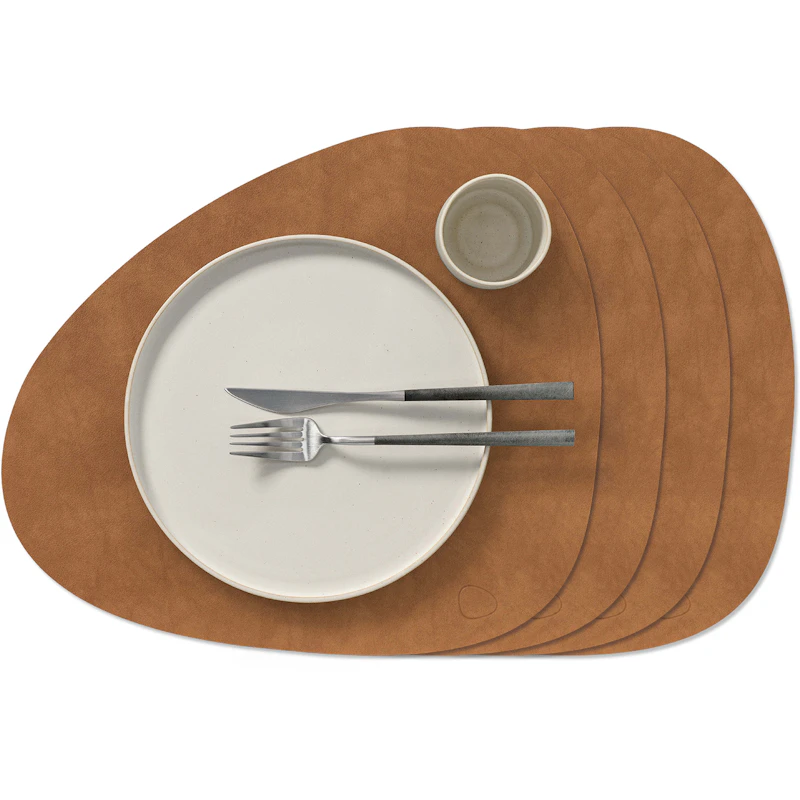 Curve L Nupo Bordstablett 4-pack, Natur