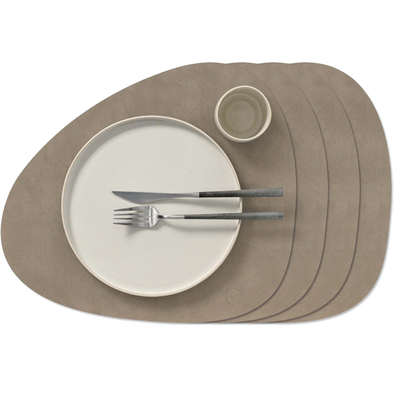 Curve L Nupo Bordstablett 4-pack, Nomad Grey