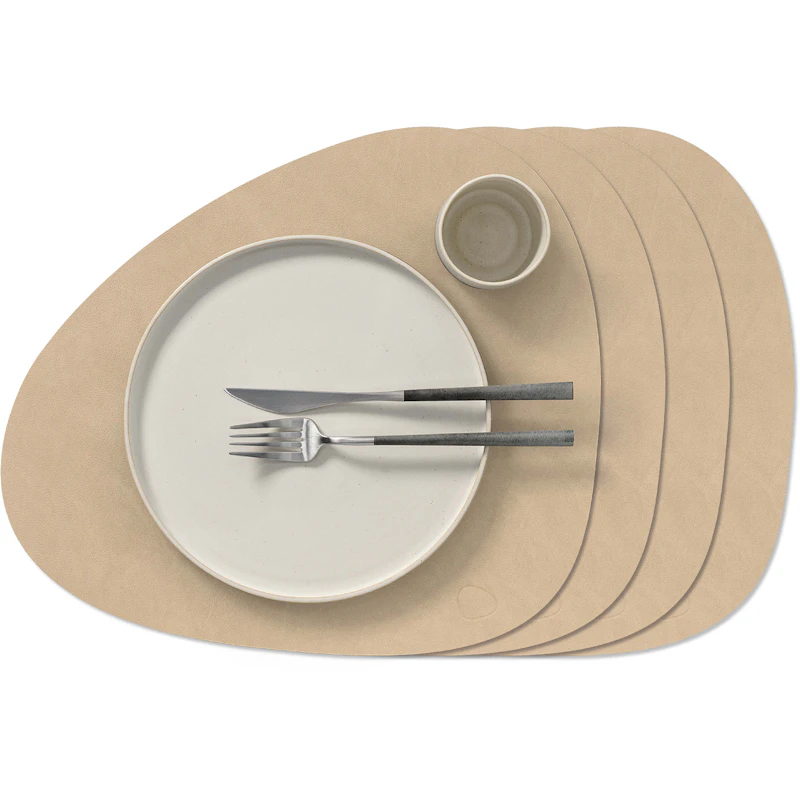 Curve L Nupo Bordstablett 4-pack, Sand