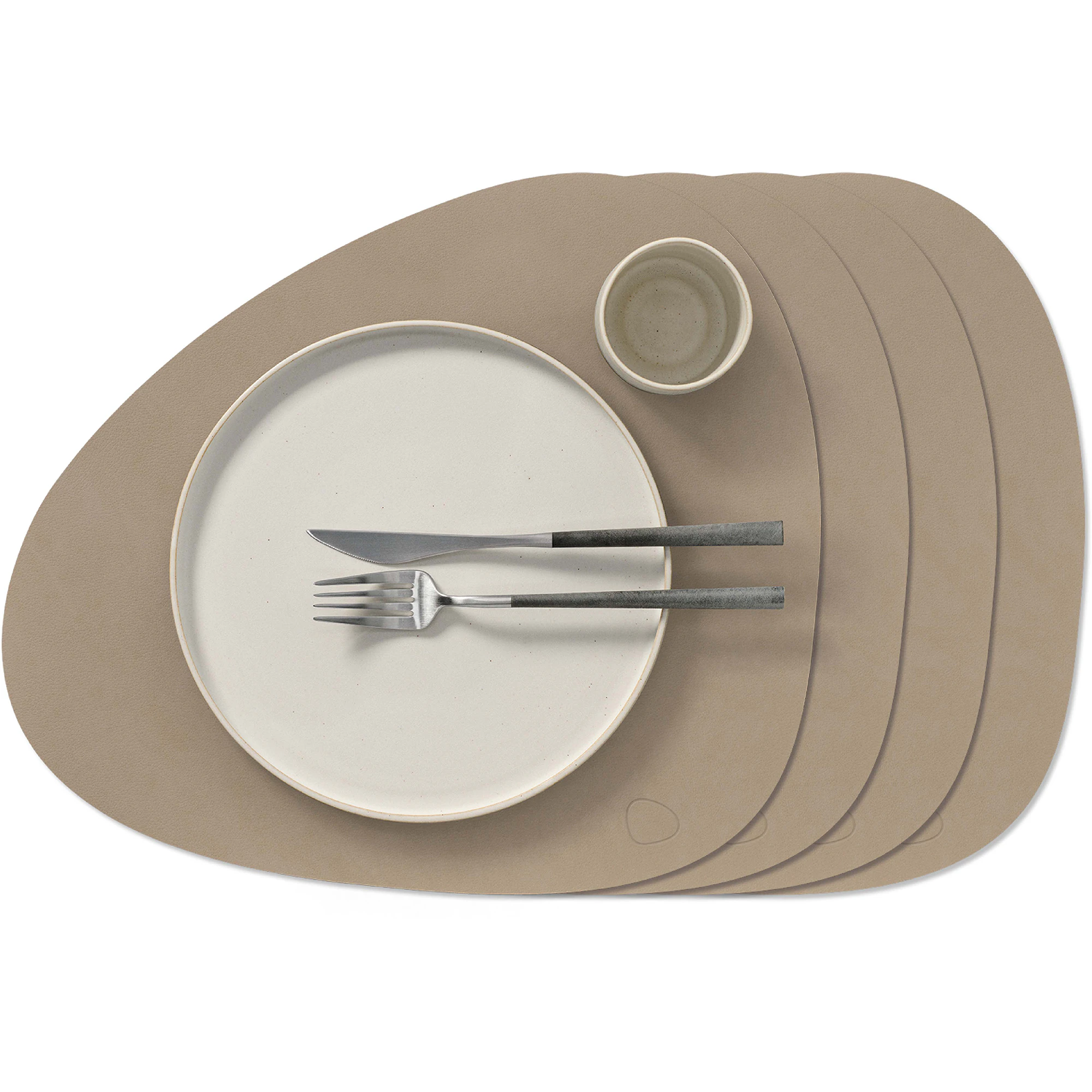 Lind Dna Curve L Nupo Bordstablett 4-pack - Bordstabletter & Glasunderlägg Gummi Clay Brown