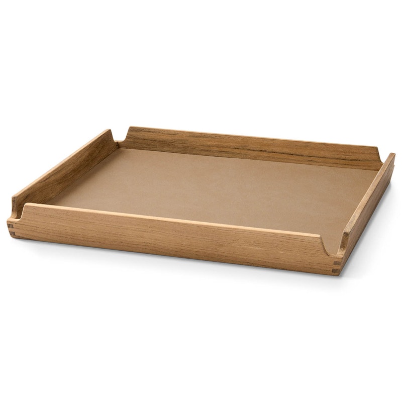 Airy Teak Bricka Liten, Nougat