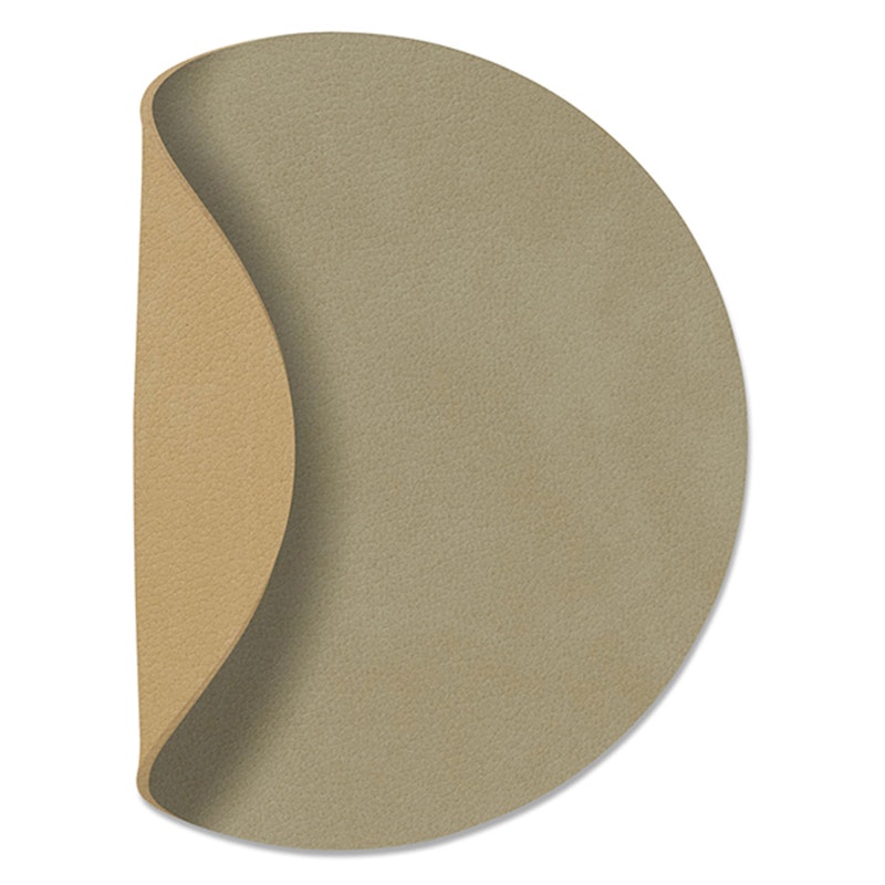 Circle Vändbart Glasunderlägg 10 cm, Herbal Dust/Khaki