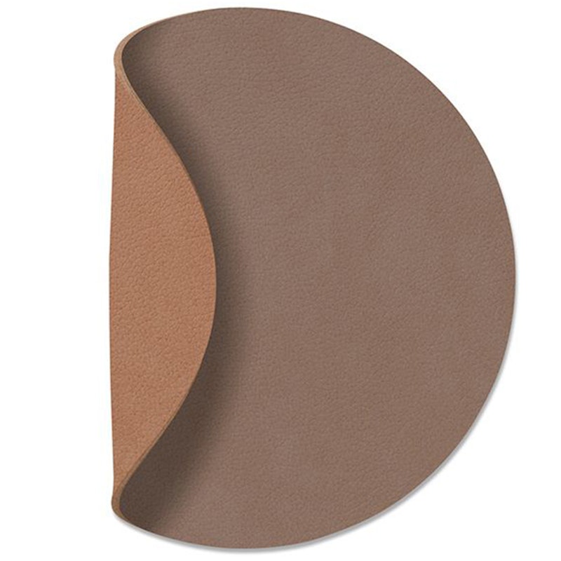 Circle Vändbart Glasunderlägg 10 cm, Truffle/Old Rose