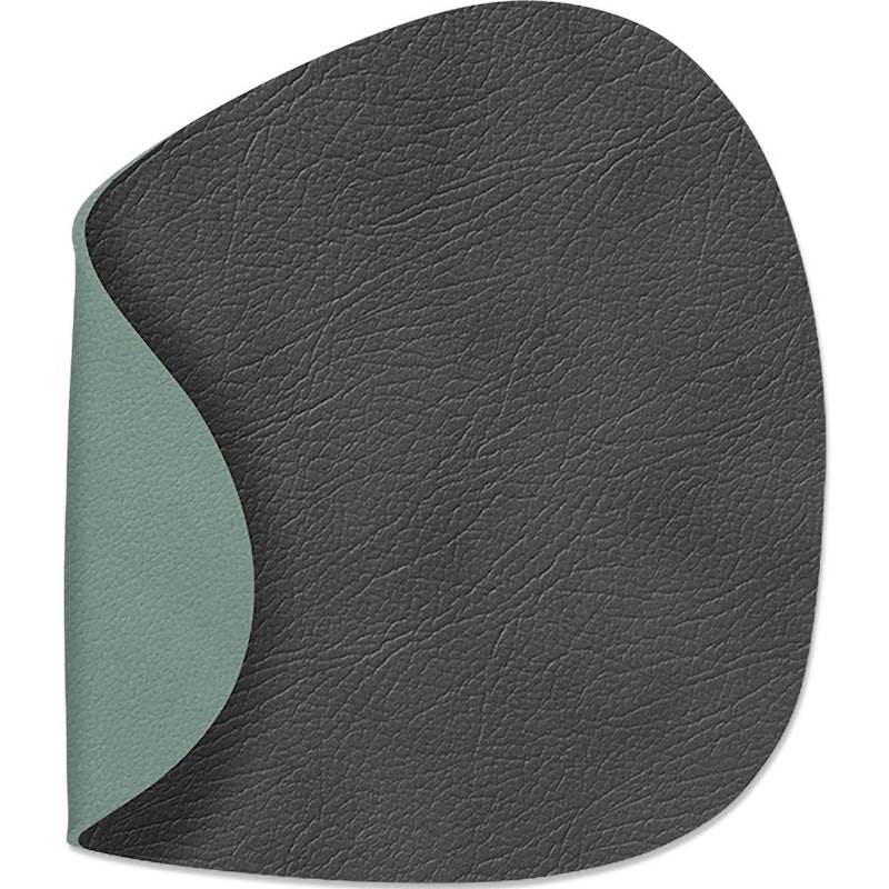 Curve Double Glasunderlägg 11x13 cm, Antracit/Pastellgrön