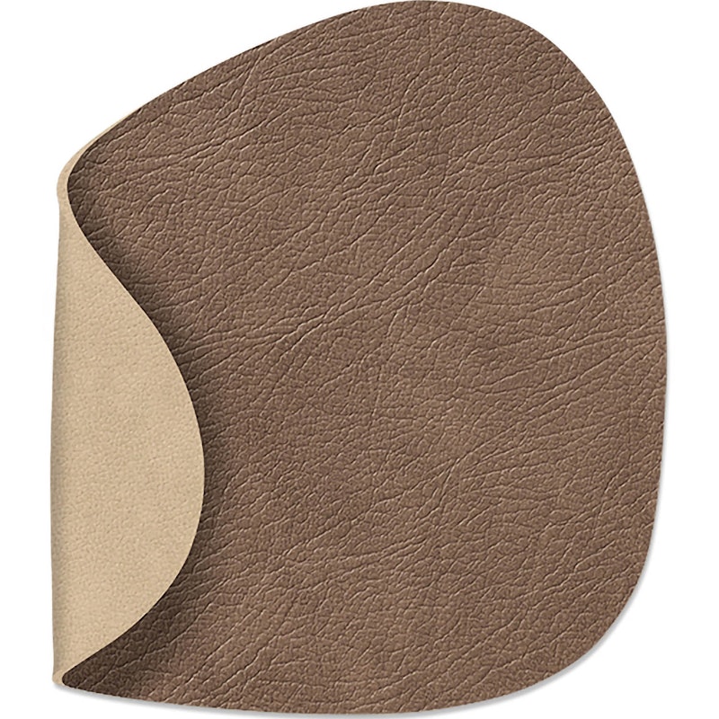 Curve Double Glasunderlägg 11x13 cm, Brun/Sand