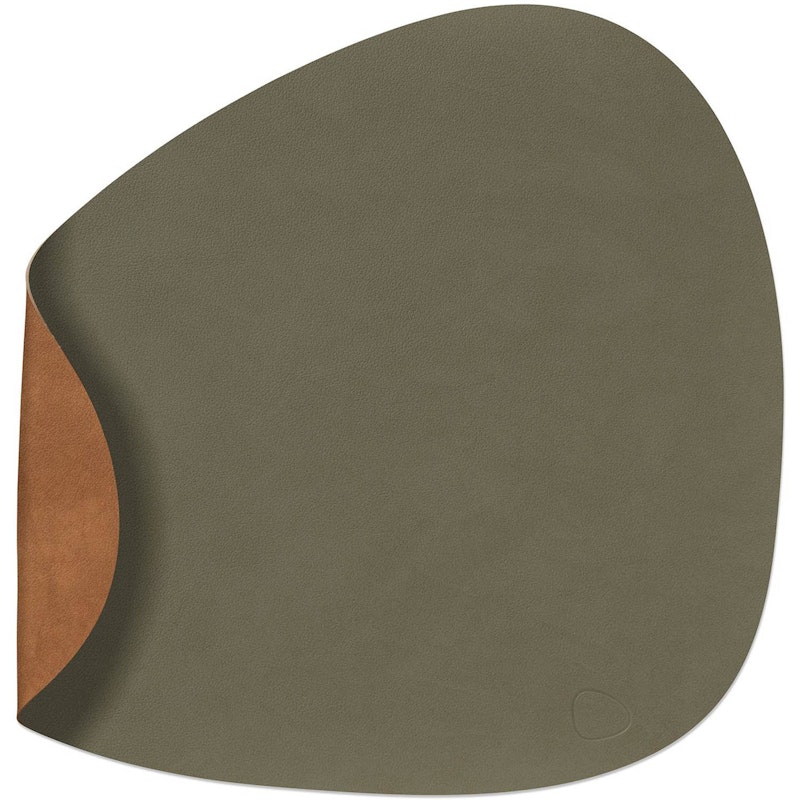Curve L Vändbar Bordstablett 37x44 cm, Grön/Natur