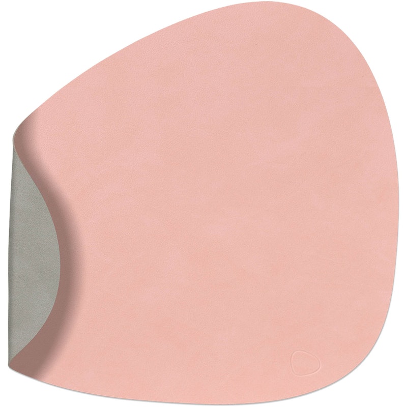 Curve L Vändbar Bordstablett 37x44 cm, Rosa/Ljusgrå