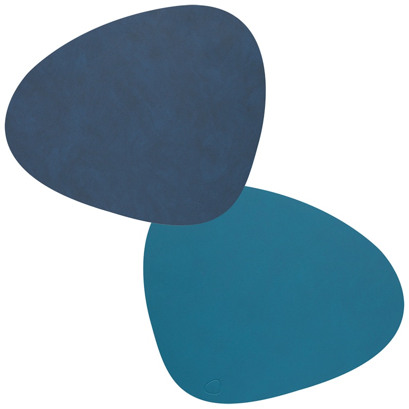 Curve S Bordstablett Double, 24x28 cm, Midnight Blue/Petrol