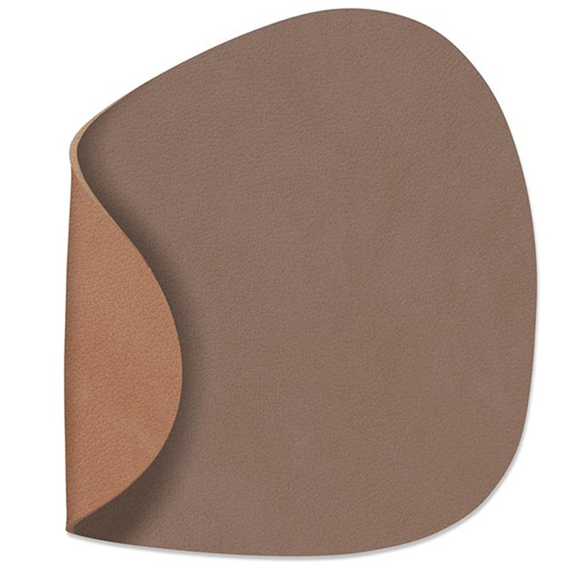 Curve Vändbart Glasunderlägg 11x13 cm, Truffle/Old Rose