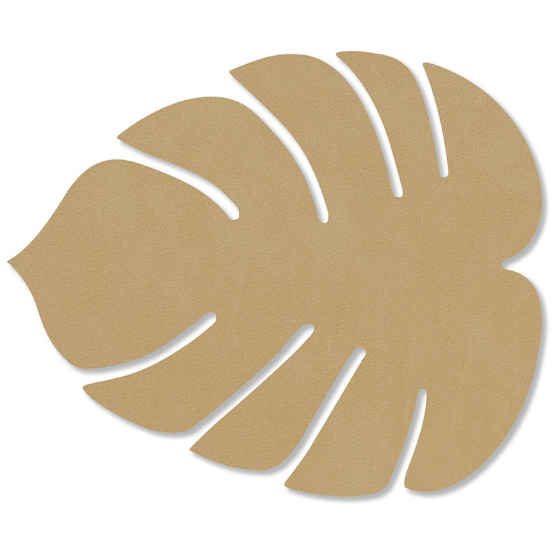 Leaf Glasunderlägg 12x14 cm, Khaki