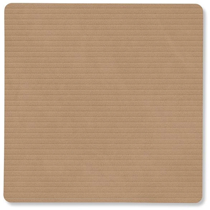 Square Corduroy Glasunderlägg, Nougat