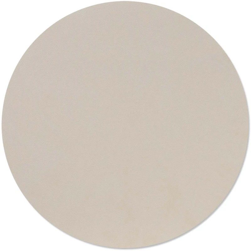 Table Mat Circle L Nupo Oyster White
