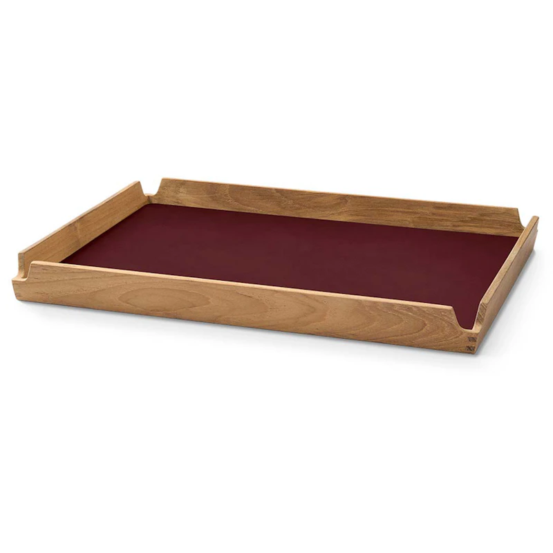 Airy Teak Bricka Medium, Burgundy