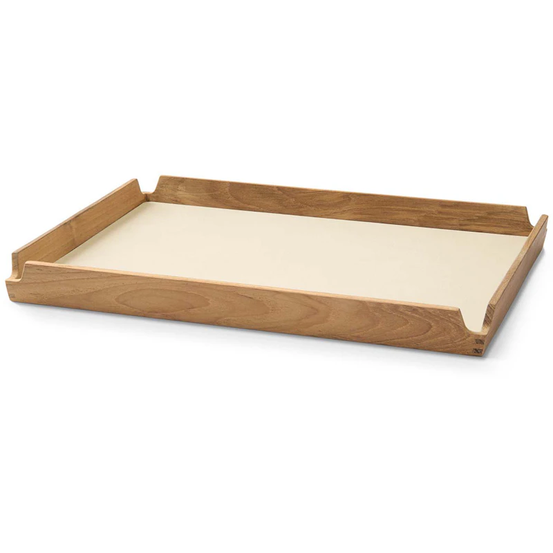Airy Teak Tray Bricka Medium, Vanilj