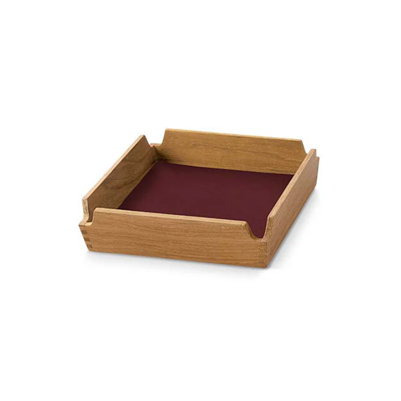 Airy Teak Bricka Mini, Burgundy