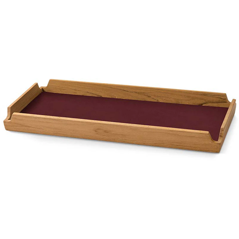 Airy Teak Bricka Slim, Burgundy