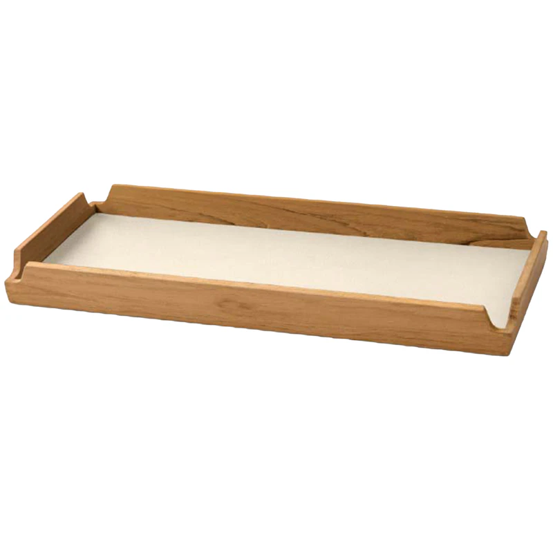 Airy Teak Bricka Slim, Vanilj