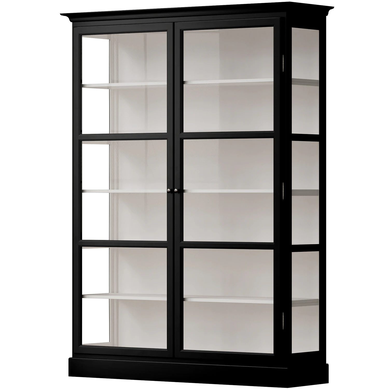 Lindebjerg Design V2 Vitrinsk&aring;p - Sk&aring;p & vitrinsk&aring;p Furu Svart