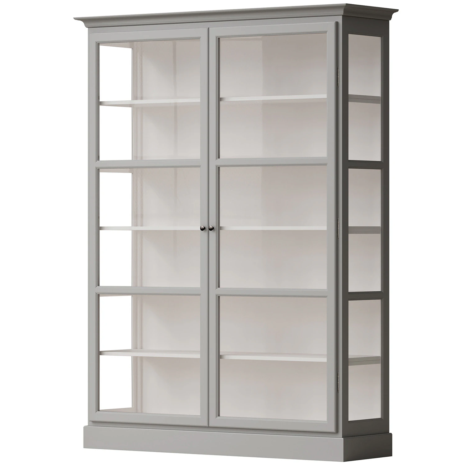 Lindebjerg Design V2 Vitrinsk&aring;p - Sk&aring;p & vitrinsk&aring;p Furu Ljusgr&aring;