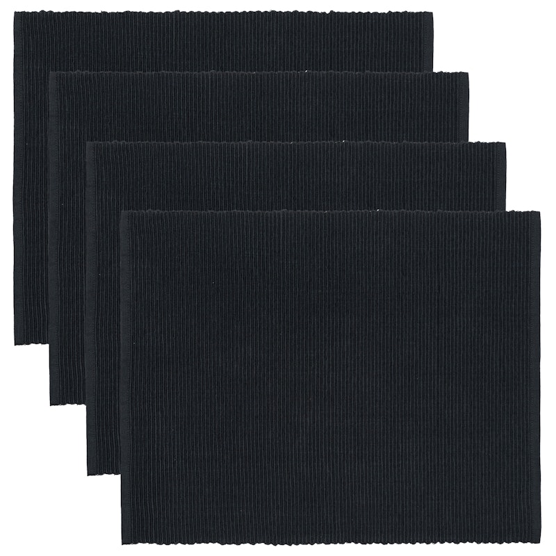 Uni Bordstablett 35x46 cm 4-pack, Svart