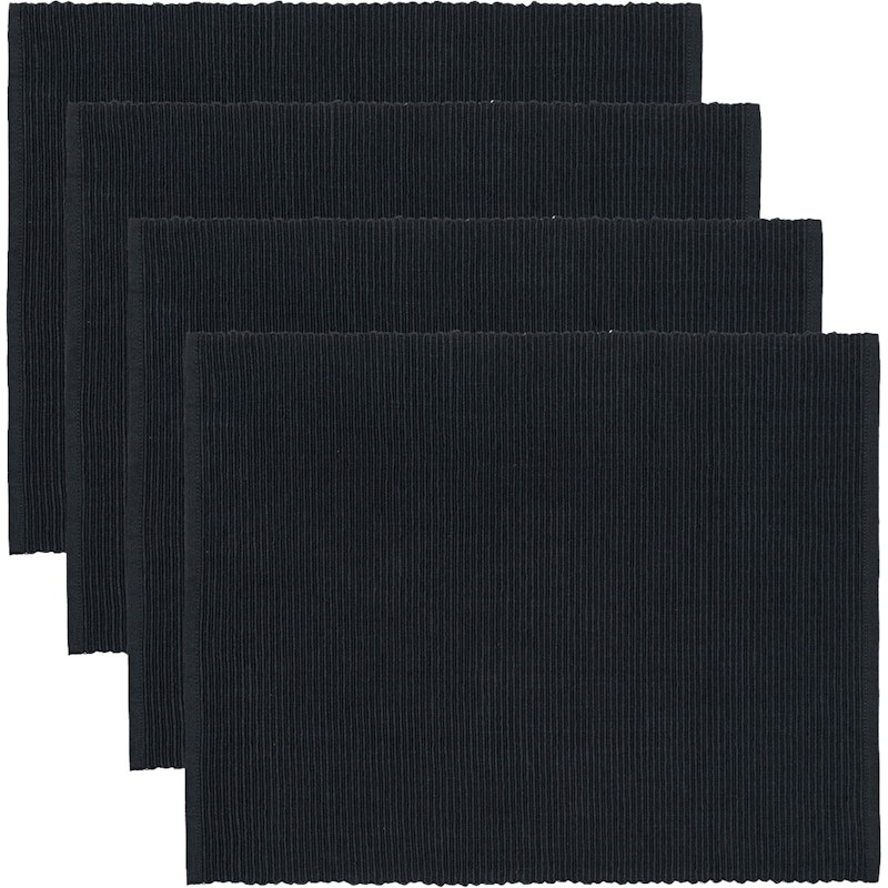 Uni Bordstablett 35x46 cm 4-pack, Svart