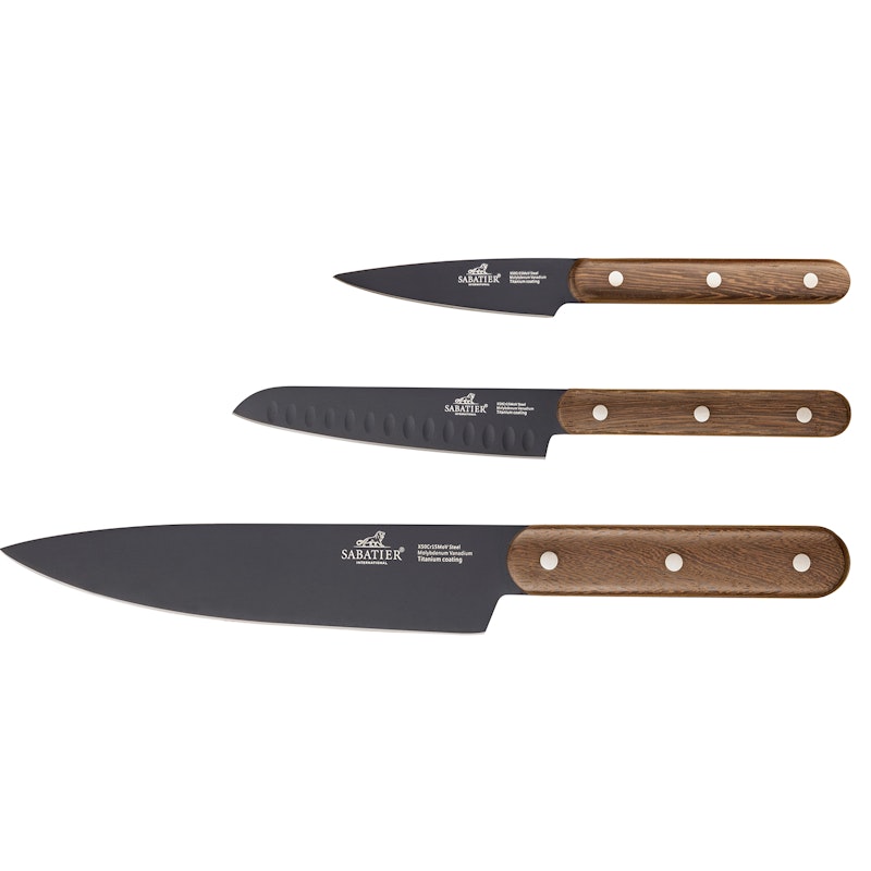 Phenix Knivset 3 Delar, Valnöt