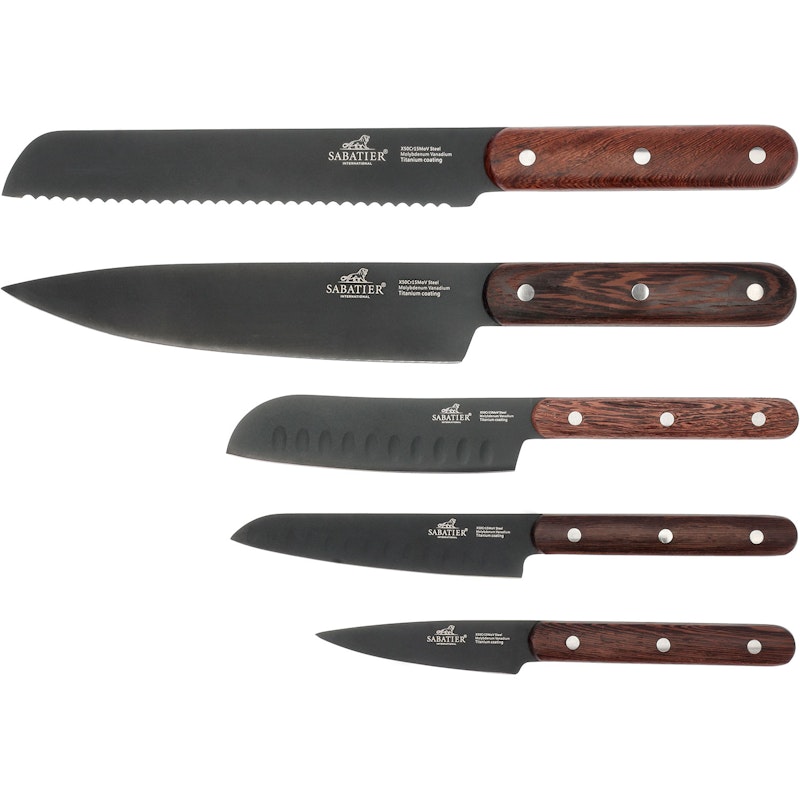 Phenix Knivset 5 Delar, Wengéträ