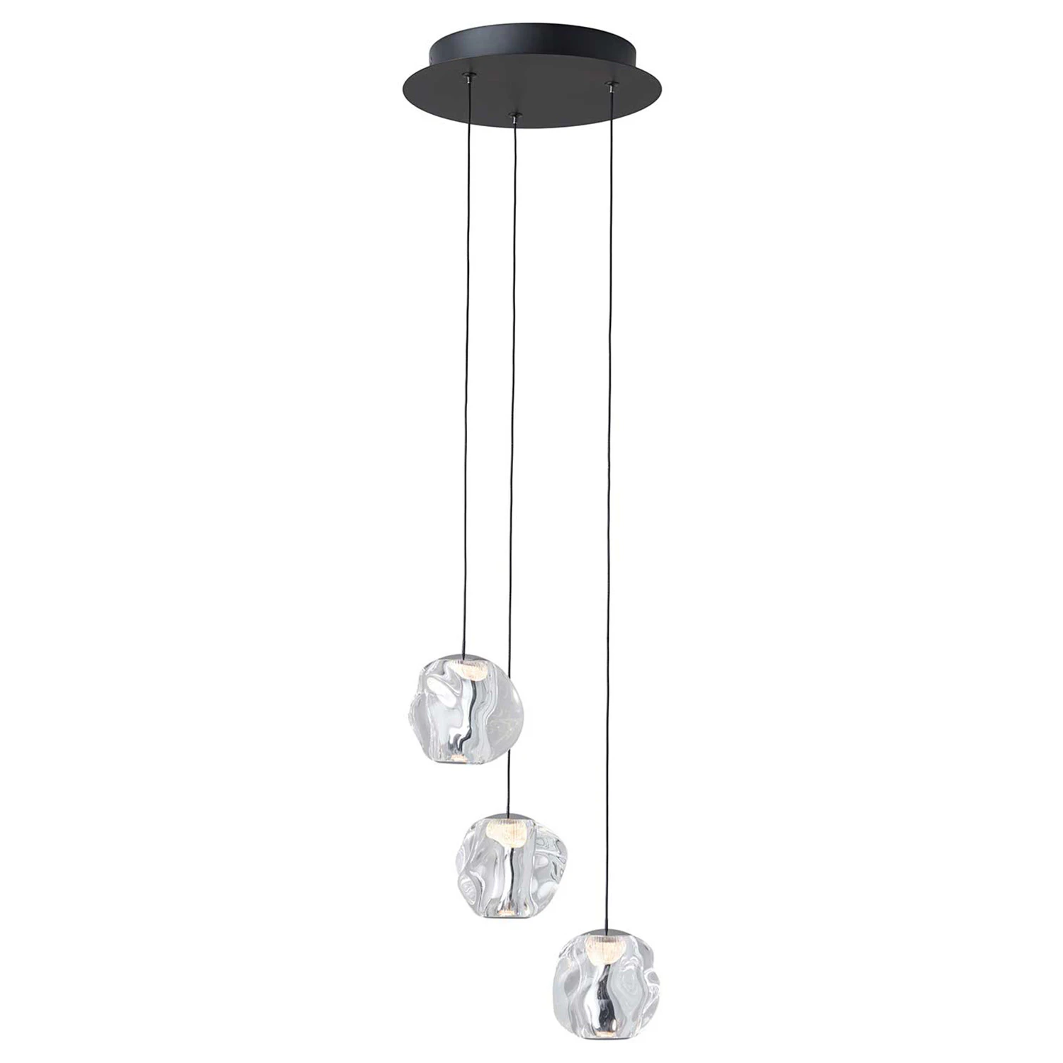Loom Design Ice Ball Pendel 3 - Pendellampor Akryl Transparent