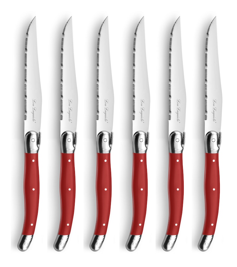 Tradition Grillknivar Med Knivblock 6-pack, Röd