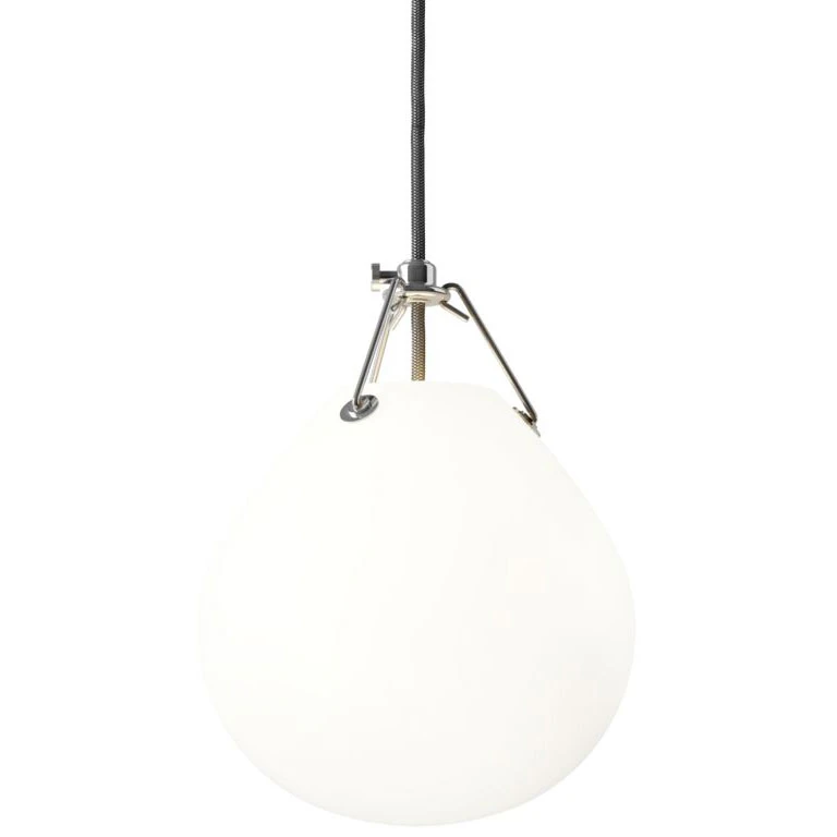 Louis Poulsen Moser Pendel Ø185 Mm Matt t Opalglas - Pendellampor Aluminium Vit