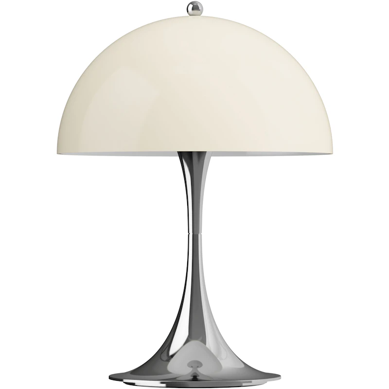 Panthella 250 Bordslampa Portabel, Krom / Opal Beige
