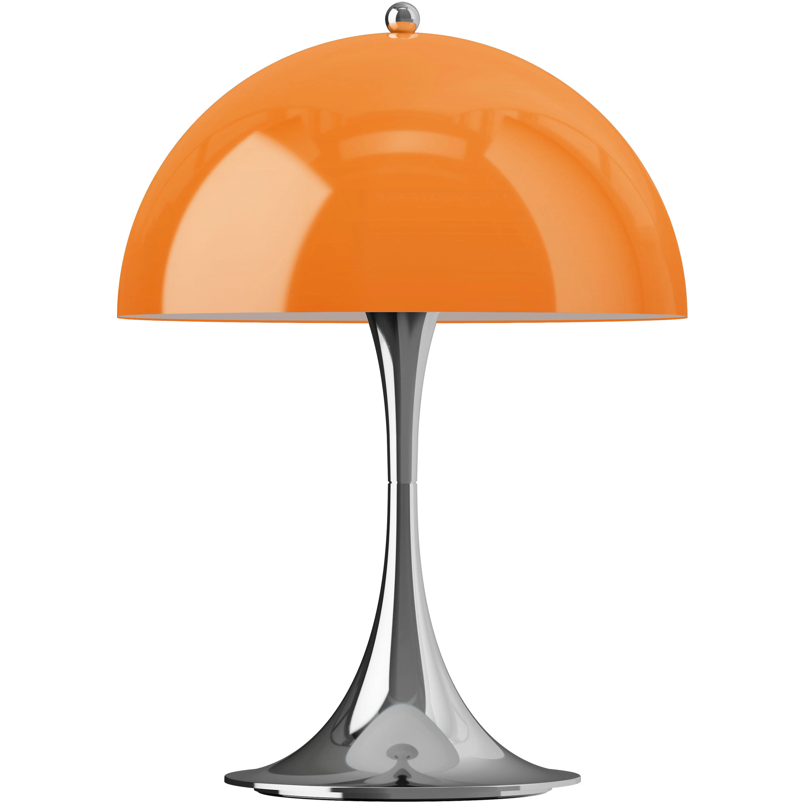 Louis Poulsen Panthella 250 Bordslampa Portabel Original Opal Orange - Bordslampor utomhus Formsprutad Abs Krom