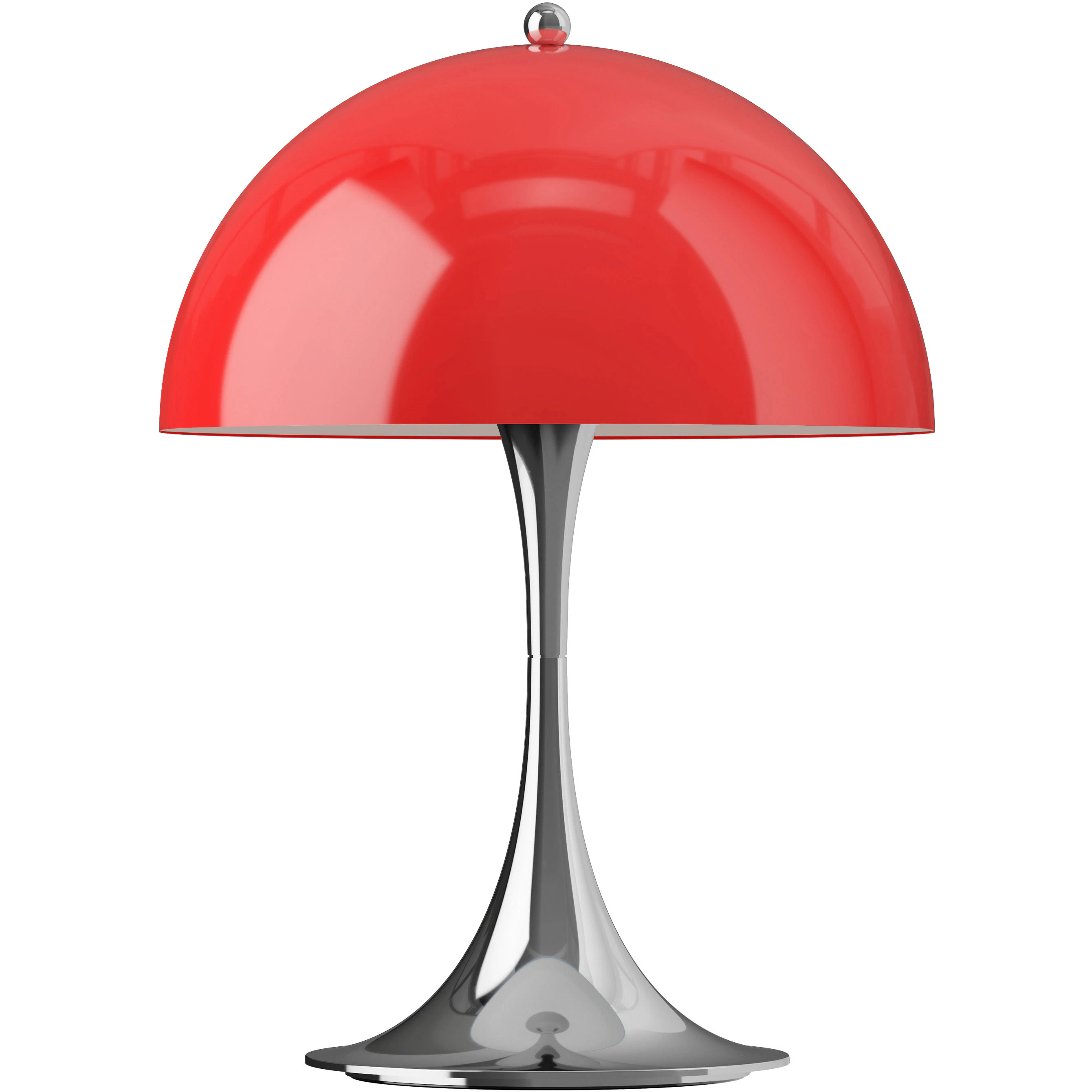 Louis Poulsen Panthella 250 Bordslampa Portabel Original Opal Red - Bordslampor utomhus Formsprutad Abs Krom