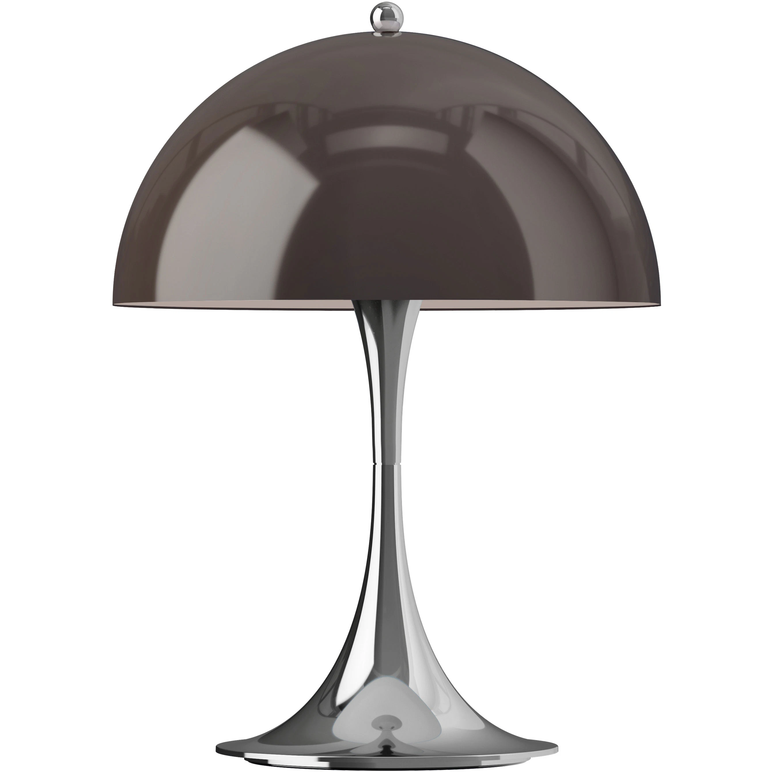 Louis Poulsen Panthella 250 Bordslampa Portabel Original Opal Brown - Bordslampor utomhus Formsprutad Abs Krom