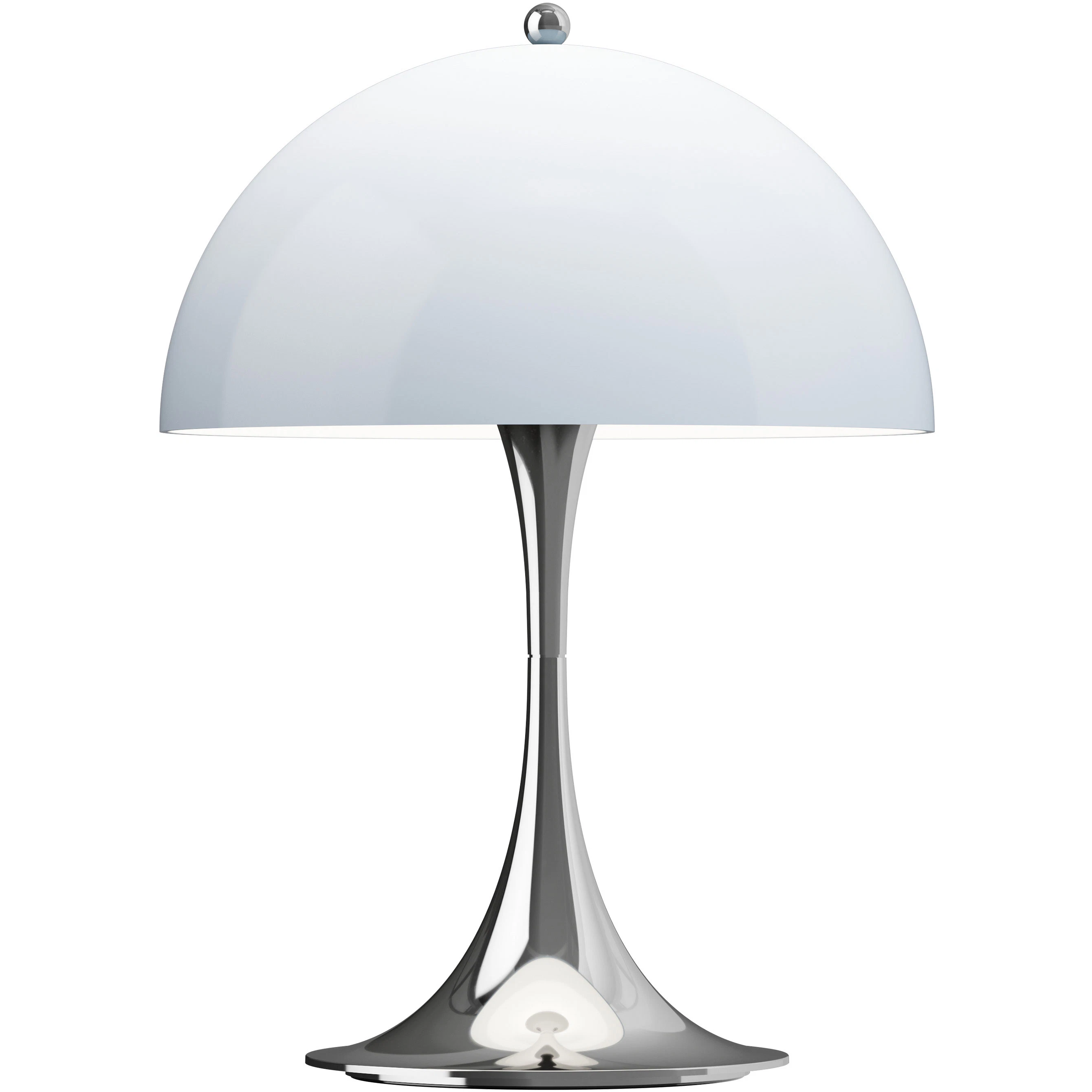 Louis Poulsen Panthella 250 Bordslampa Portabel / Opal Blue - Bordslampor utomhus Akryl Krom